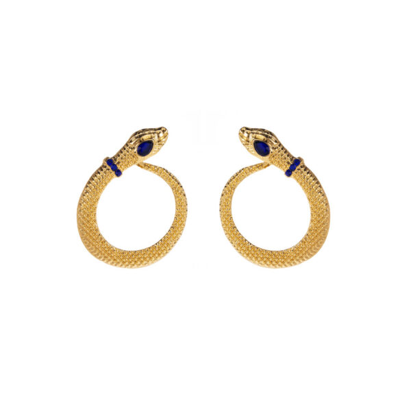 Wholesale Europe and the United States cross-border creative design fashion ear jewelry personality alloy diamond exaggerated snake-shaped earrings women's earrings