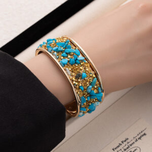 L285 blue cross-border gravel rhinestone bracelet