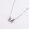 Wholesale Jewelry Fashion Butterfly Stainless Steel Rhinestones 18K Gold Plated Diamond