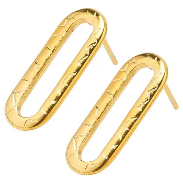 Wholesale PVD Coated Real Gold Plated Round 304 Stainless Steel Simple Style Waterproof Non Tarnish Ear Studs