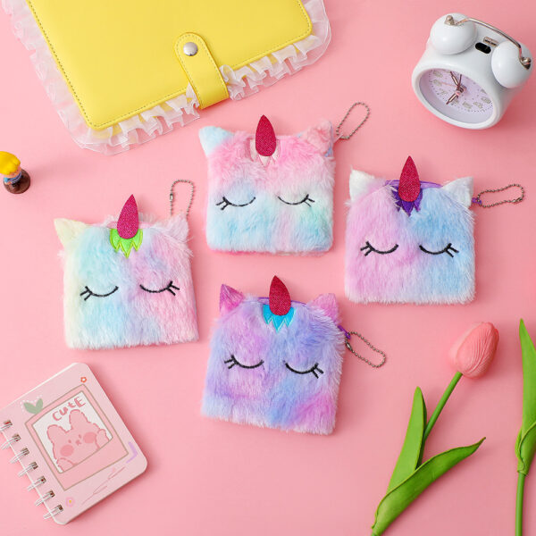 Wholesale Cartoon Unicorn Plush Coin Purse