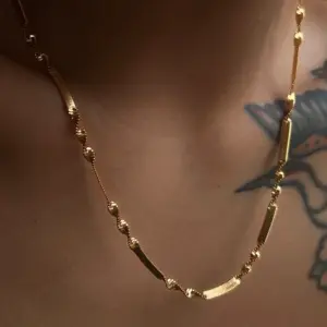 PVD Coated Solid Color 304 Stainless Steel Simple Style Classic Style Waterproof Non Tarnish 304 Stainless Steel Necklace