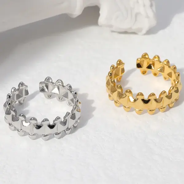 Wholesale Jewelry Fashion Geometric 304 Stainless Steel 18K Gold Plated Plating Stainless Steel Rings