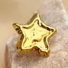Wholesale PVD Coated Real Gold Plated 18K Gold Star 304 Stainless Steel Elegant Glam Waterproof Non Tarnish Open Rings