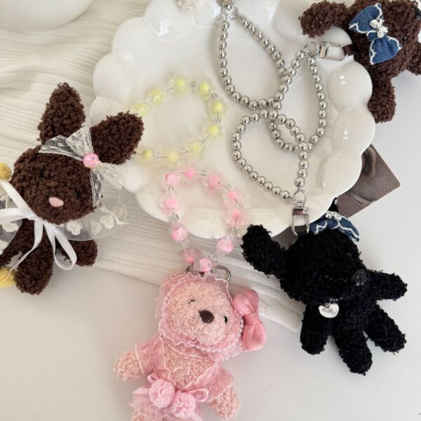 Wholesale Bunny Pendant String Korean Mori Bunny Hanging Chain Cute Bow Pink Coffee New Explosion Bunny Pattern