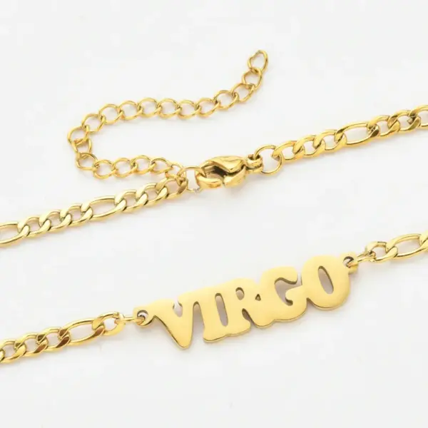 Wholesale Jewelry Simple Style Constellation 304 Stainless Steel 18K Gold Plated Plating Pendant Necklace