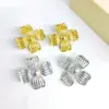 Wholesale 316 Stainless Steel Solid Color Vacation Simple Style Ear Studs For Women's