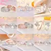 Wholesale Simple Style Solid Color Copper Plating Inlay Artificial Diamond Rings 1 Piece