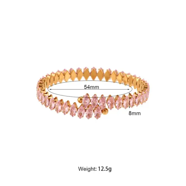 Wholesale PVD Coated Real Gold Plated 18K Gold Solid Color 304 Stainless Steel Fashion Waterproof Non Tarnish Bangle