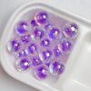 Wholesale 16mm High goods uv cut surface candy heart disco jumping beads straight hole beaded diy mobile phone chain keychain material jewelry accessories