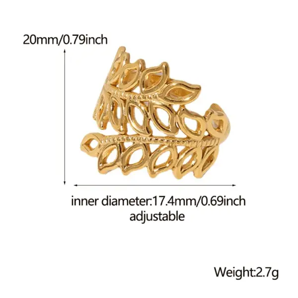 Wholesale Jewelry 304 Stainless Steel 18K Gold Plated Stainless Steel Rings