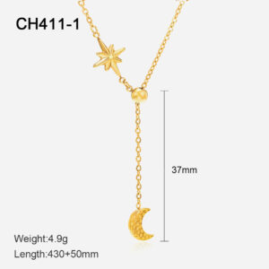 16#Moon pendant necklace