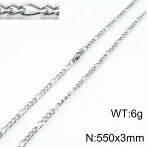 Steel Color 550 * 3mm = Necklace KN197289-Z
