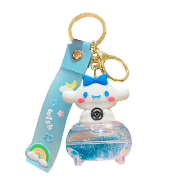Wholesale Creative Oiled Kuromi Car Keychain Cartoon Sanrio Bag Pendant Car Key Chain Small Gift