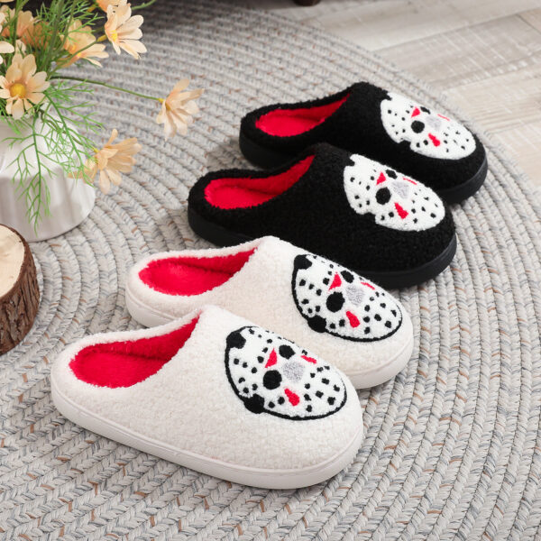 oly-f58e8c3291b945684faf0f27bf232e77 Wholesale Amazon Cotton Slippers Autumn and Winter Home Halloween Indoor Non-Slip Cotton Slippers Fleece-Lined Warm Home Couple
