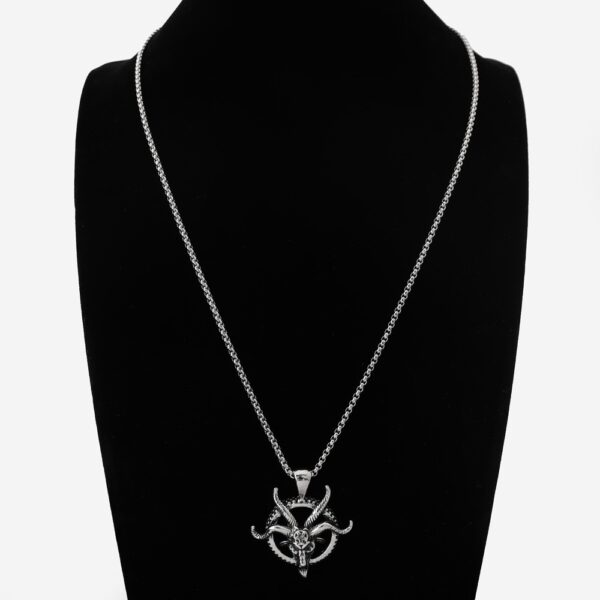 Wholesale Temu hot sale foreign trade jewelry European and American personality retro ram horn men's pendant necklace