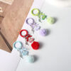 Wholesale Style Simple Handmade DIY Hair Ball Letter Blind Box Cute Grain Pendant Beaded Keychain Mobile Phone Chain Bag Hanging Decoration