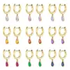 Wholesale 1 Pair IG Style Water Droplets Inlay Copper Zircon Gold Plated Drop Earrings