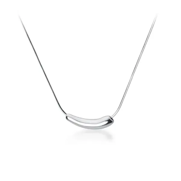 Wholesale PVD Coated Real Gold Plated 18K Gold Solid Color 304 Stainless Steel IG Style Simple Style Waterproof Non Tarnish 304 Stainless Steel Necklace