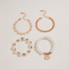oly-f5a8573bf3fbb5bce6a4b60d10ece709 Wholesale Geometric Flower Beaded Bracelet Jewelry Four-Piece Set