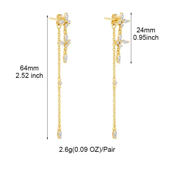 Wholesale 1 Pair Simple Style Butterfly Plating Inlay Copper Zircon White Gold Plated Gold Plated Ear Studs