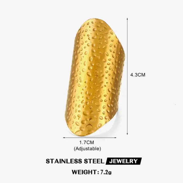 PVD Coated 18K Gold Plated Solid Color 304 Stainless Steel Simple Style Waterproof Non Tarnish Rings