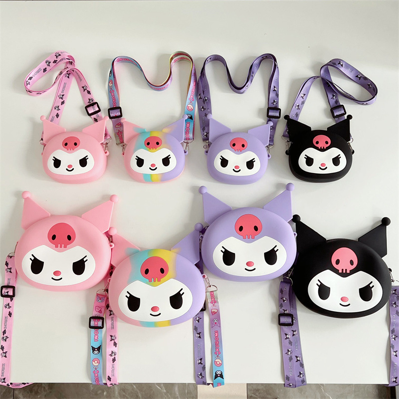 Wholesale New coolomi large wallet cartoon chilen's silicone bag crossbody versatile student medium coin purse with lanyard