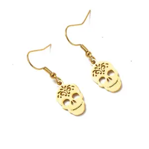 Wholesale Copper Skull Earrings