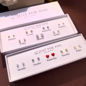 1 Set Cute Animal Sunflower Fruit Inlay Copper Artificial Pearls Zircon 14K Gold Plated Cartilage Earrings