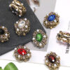 Wholesale Western Regions Princess Oval Rhinestone Through-Hole Beads