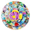 Wholesale 100 Cartoon Marine Bio Decorative Phone Case Laptop Luggage Scooter Car Stickers