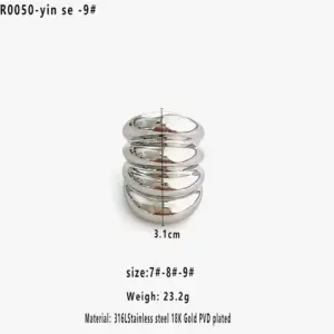 Silver Four Layers / 19mm / 9
