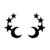 Wholesale PVD Coated 18K Gold Real Gold Plated Star Moon 304 Stainless Steel Simple Style Waterproof Non Tarnish Ear Studs