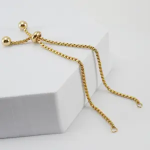 Wholesale Simple Style Geometric 304 Stainless Steel 18K Gold Plated Stainless Steel Bracelets In Bulk