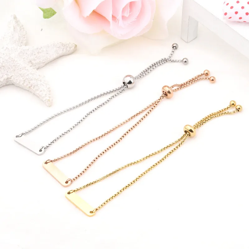 Wholesale 304 Stainless Steel Customization Laser Engraving Solid Color PVD Coated 18K Real Gold Plated Simple Style Waterproof Non Tarnish Plating Br