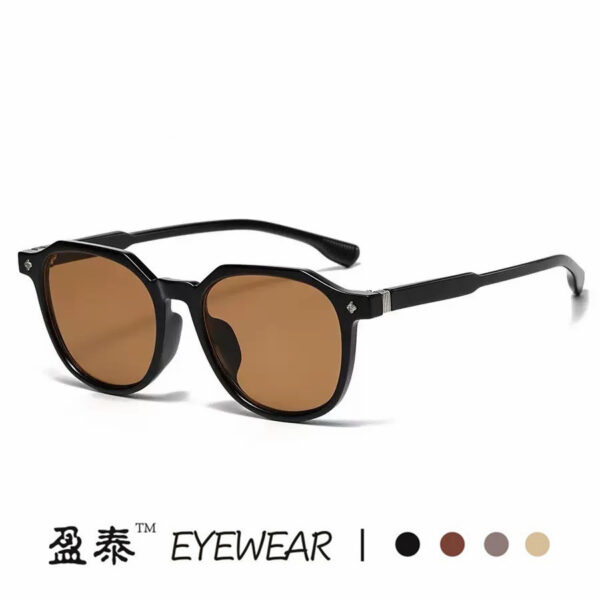 Wholesale Korean Style Retro Square Sunglasses Men's Anti-Blue Light Round Face Women's Anti-UV Driving Special Sunglasses Advanced