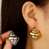 Wholesale 1 Pair Cute Novelty Streetwear Geometric Irregular 304 Stainless Steel Imitation Gold Electroplating Ear Studs