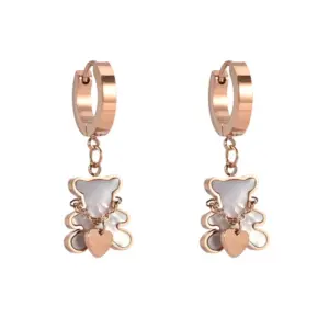 White Shell Rose Gold Ear Clip
