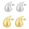 Wholesale 1 Pair Simple Style Water Droplets Plating Stainless Steel Ear Studs