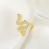 Wholesale Simple Style Snake Copper Ear Clips Plating Zircon Copper Earrings