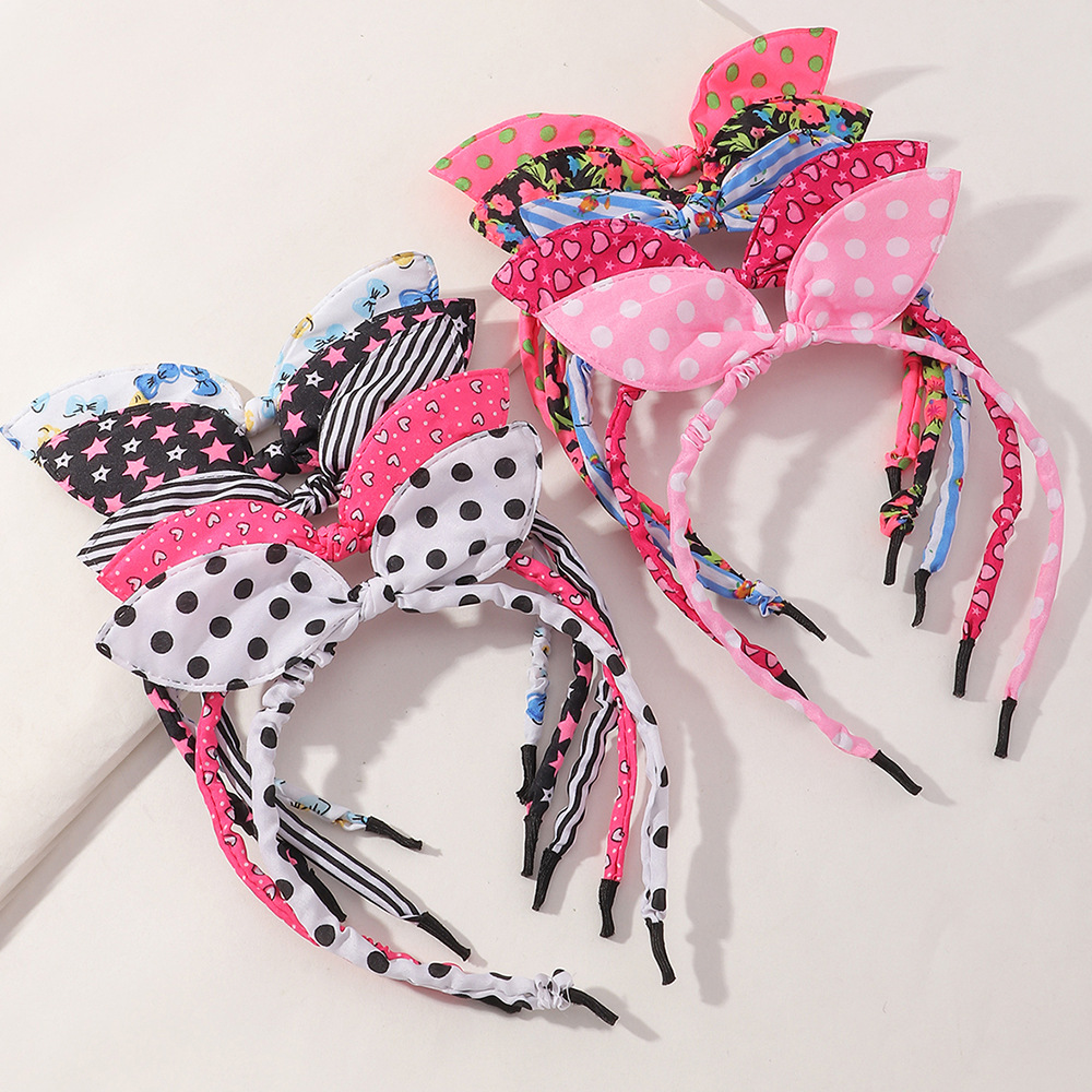 Wholesale Candy Color Sequin Bow Headband Cartoon Headband