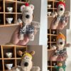 oly-f5e9519798b91307cad36d8267086484 Wholesale Hamster Bear plush cute small hat photography props handmade crocheted pet wool hat Winter Mini