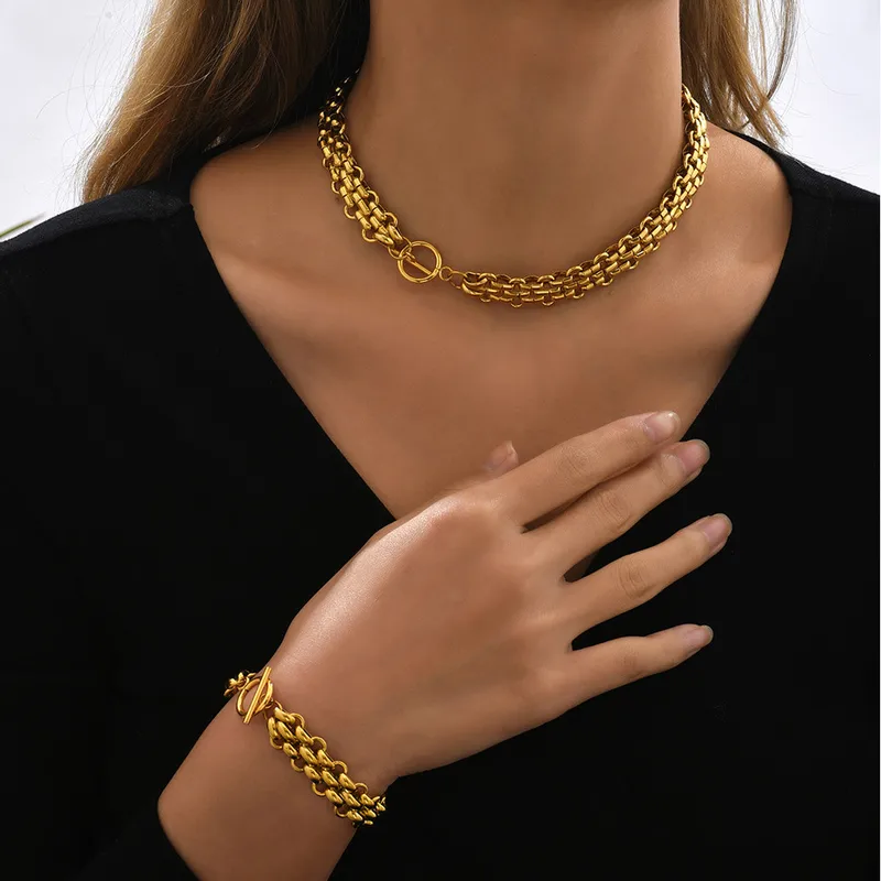 Wholesale Geometric 304 Stainless Steel Fashion Necklace