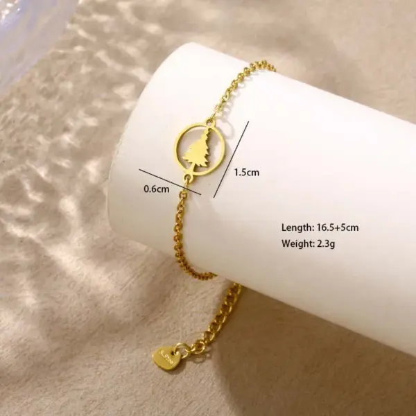 Wholesale Cute Hip-Hop Lady Cactus Star Moon 201 Stainless Steel Cable Chain Bracelets In Bulk