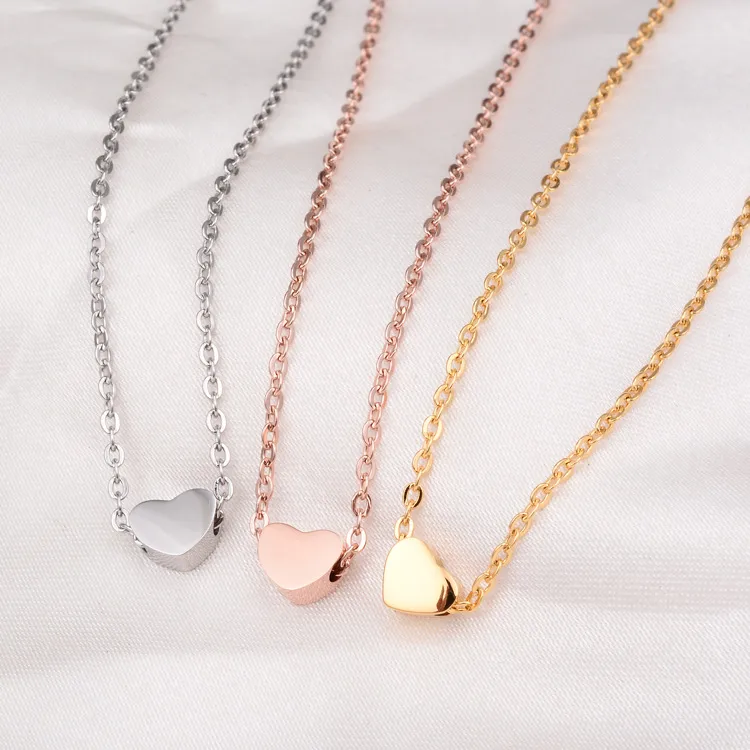 Wholesale PVD Coated Real Gold Plated Geometric Titanium Steel Fashion Waterproof Non Tarnish Necklace