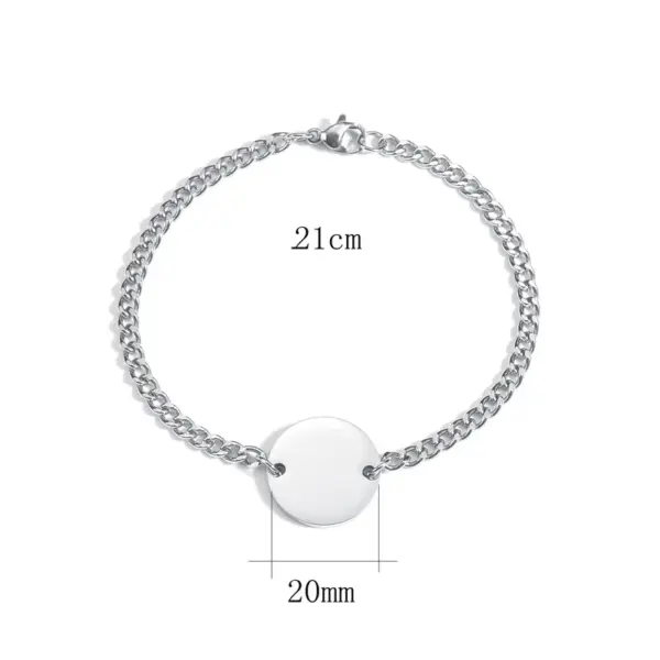 PVD Coated Gold Plated Solid Color 201 Stainless Steel Classical Solid Color 201 Stainless Steel Bracelets