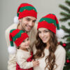 Wholesale Knitted Christmas hat with bells and pom-poms for winter