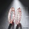 Wholesale New Zircon Thin Female European And American Copper Gold-plated Fashion Copper Earrings