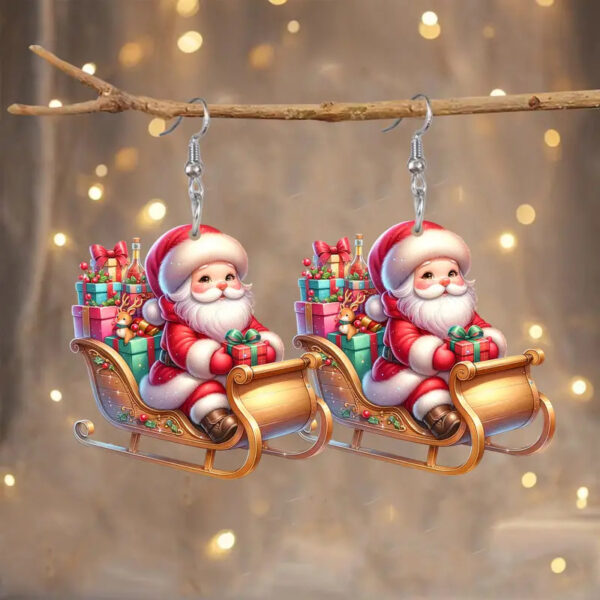 Wholesale Santa Claus Acrylic Earrings