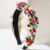 Wholesale 2025 New Easiest for Match Ethnic Style Embroidered Flower Headband Retro Bohemian Style Light Luxurious Atmosphere Headwear for Women